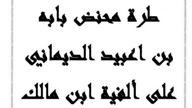Photo of طرة محنض بابه بن اعبيد الديماني على ألفية ابن مالك (مخطوط)