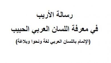 Photo of رسالة الأريب في معرفة اللسان العربي الحبيب